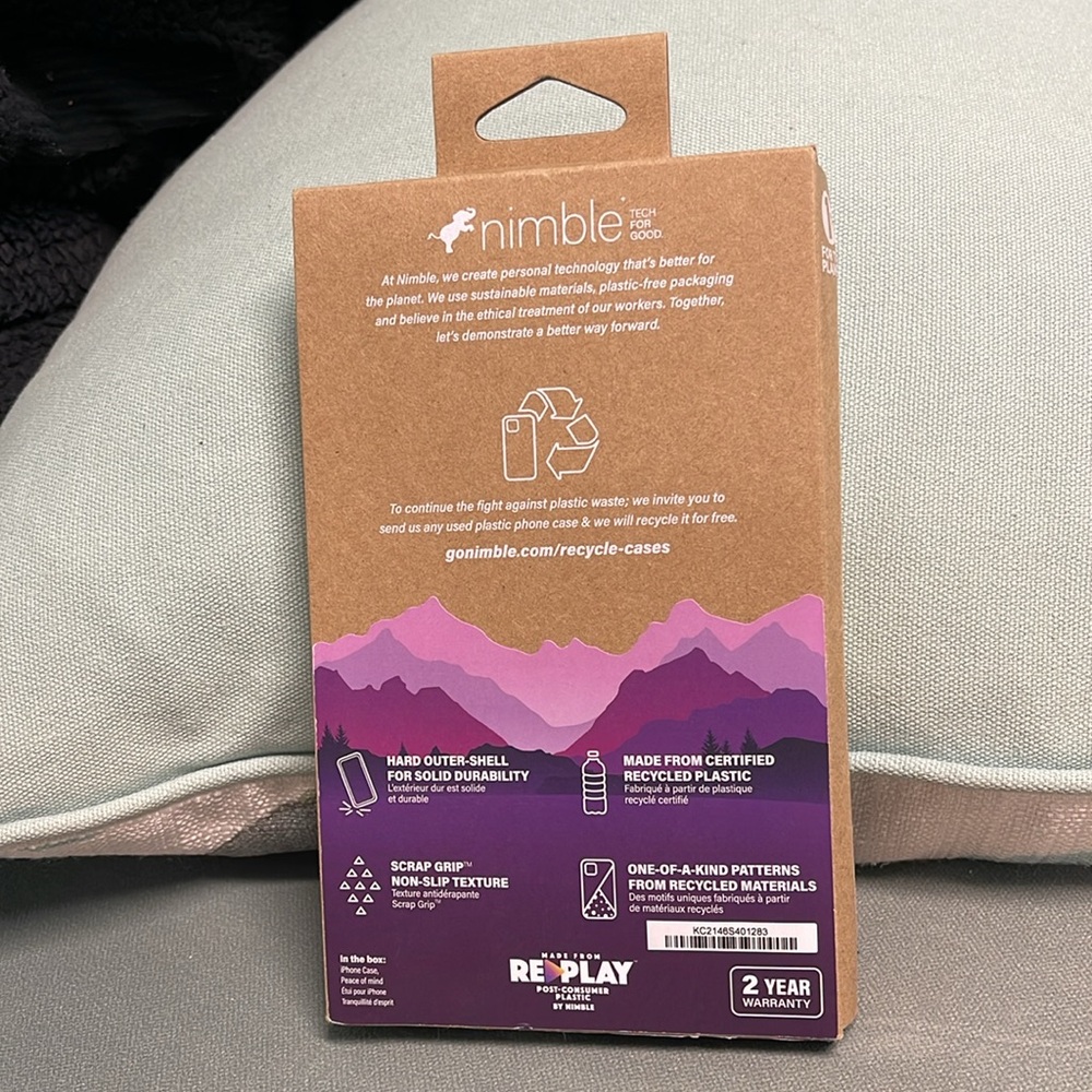 BNIB NIMBLE GRAY SPOTLIGHT PROTECTIVE RECYCLED PHONE CASE FOR iPhone 13 PRO MAX - Picture 7 of 9